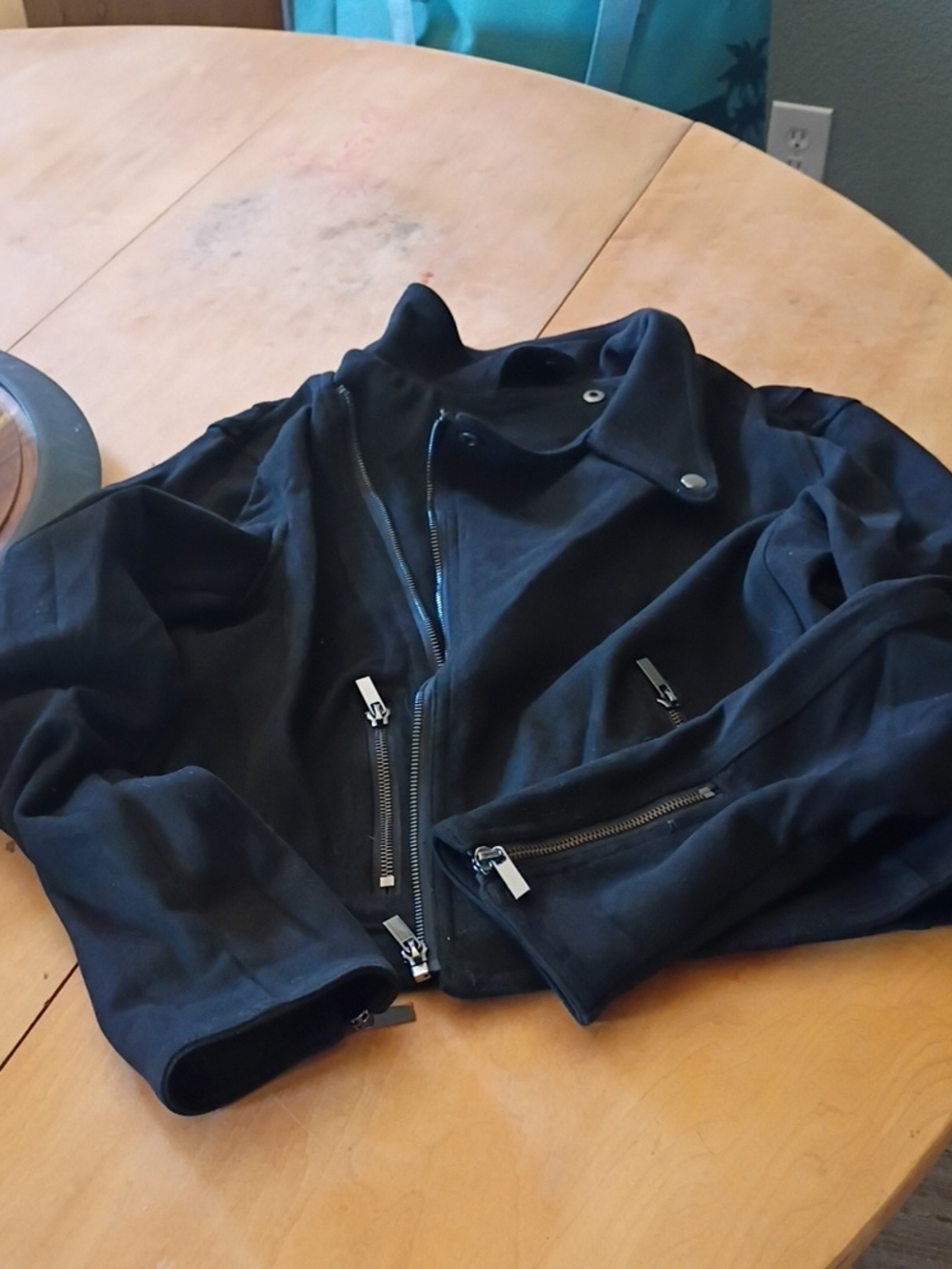 Shinestar Black Bomber Jacket with Silver Hardware